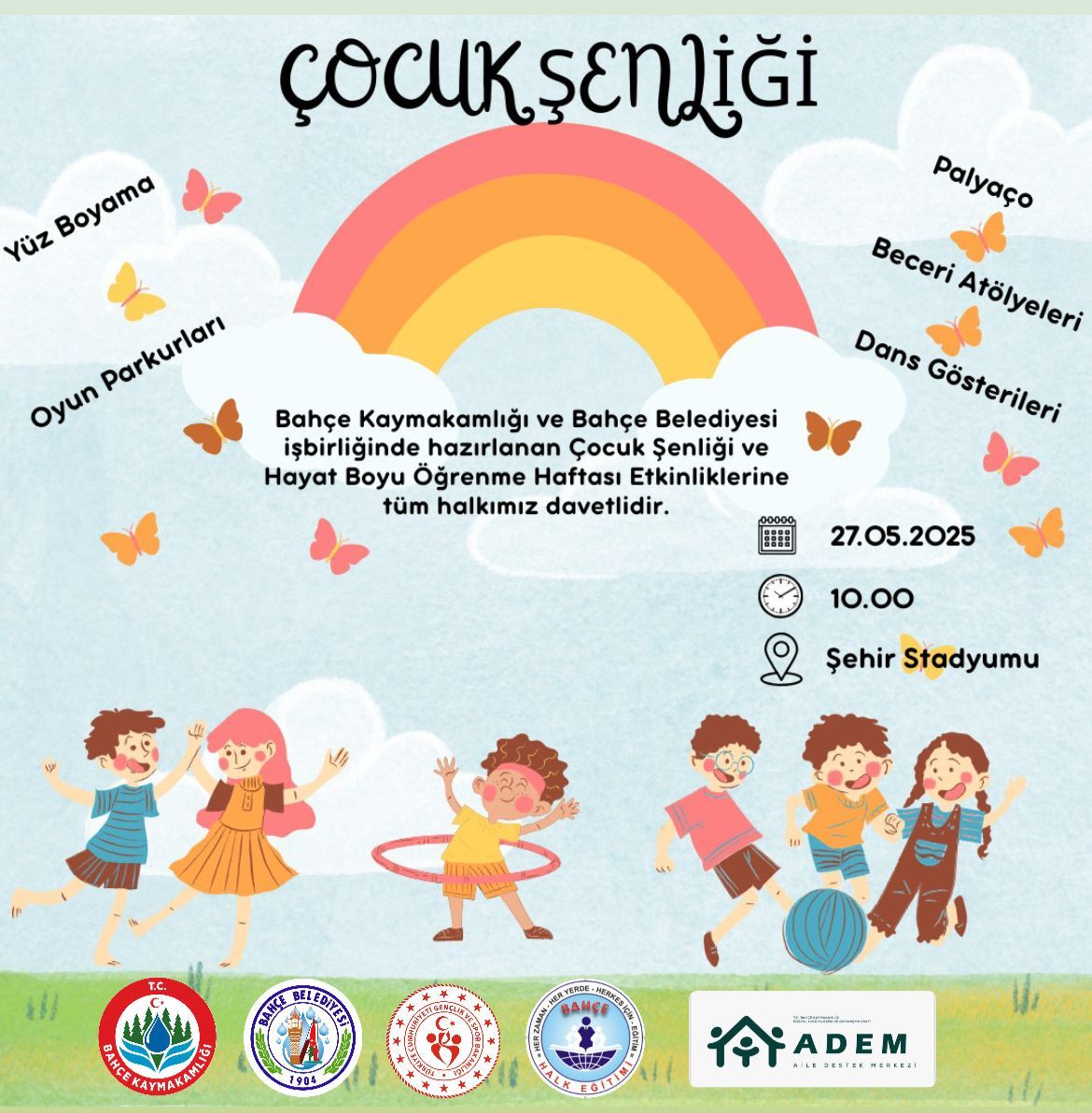 Çocuk Şenliği ve Hayat Boyu Öğrenme Haftası Etkinliklerine Tüm Halkımız Davetlidir